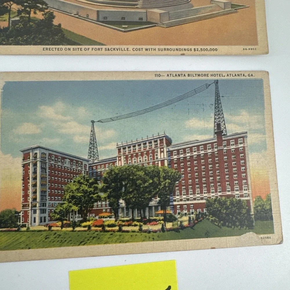 Lot of Postcards 1925-1945 U.S. Historic Buildings Landmarks Stamped 6 Total VTG